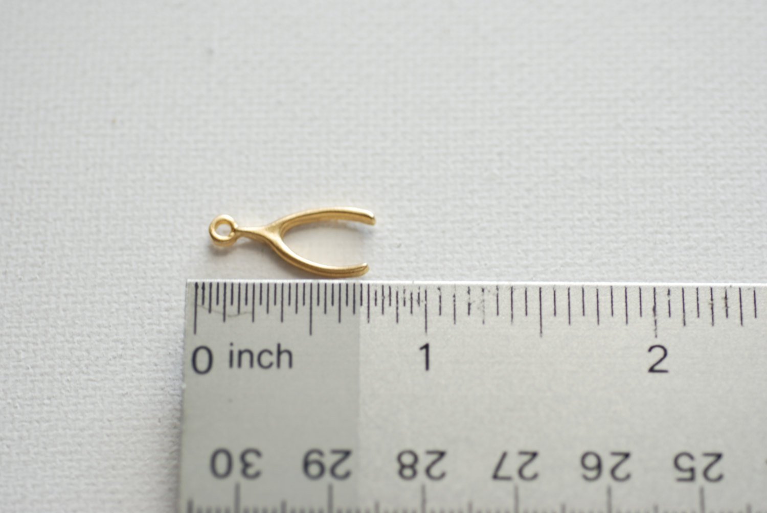 2 pcs Vermeil Gold Wishbone, 18kt gold plated over Sterling Silver, Matte Wishbone, Wishbone Charm, Wishbone Pendant, Lucky Wishbone, 37 - HarperCrown