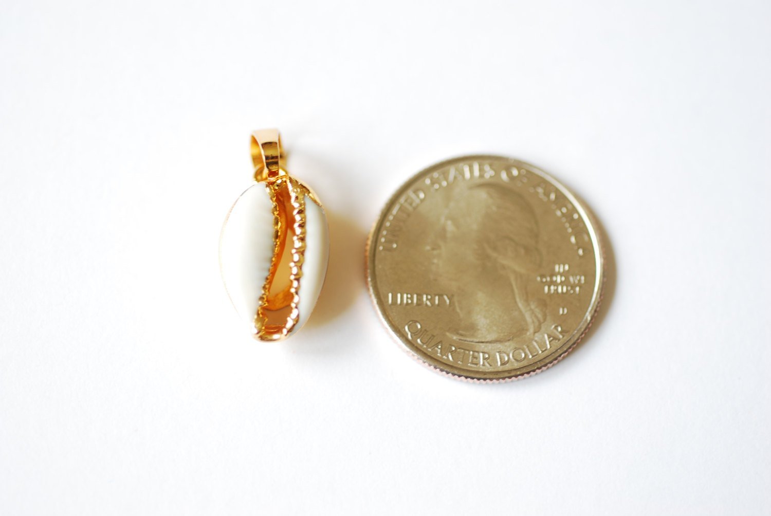 24k Gold Dipped Real Natural Cowrie Shell, Natural gold dipped shell pendant, Gold Cowrie shell pendant charm, Cut Cowrie Shell Beads - HarperCrown