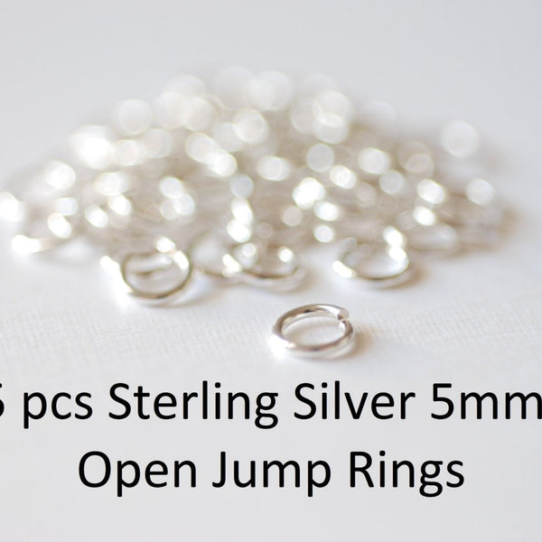Wholesale Jewelry Supplies - 25 pcs Sterling Silver 5mm 22 gauge Open Jump  Rings, 25 pcs Bulk Jumprings, 925 Sterling Silver – HarperCrown
