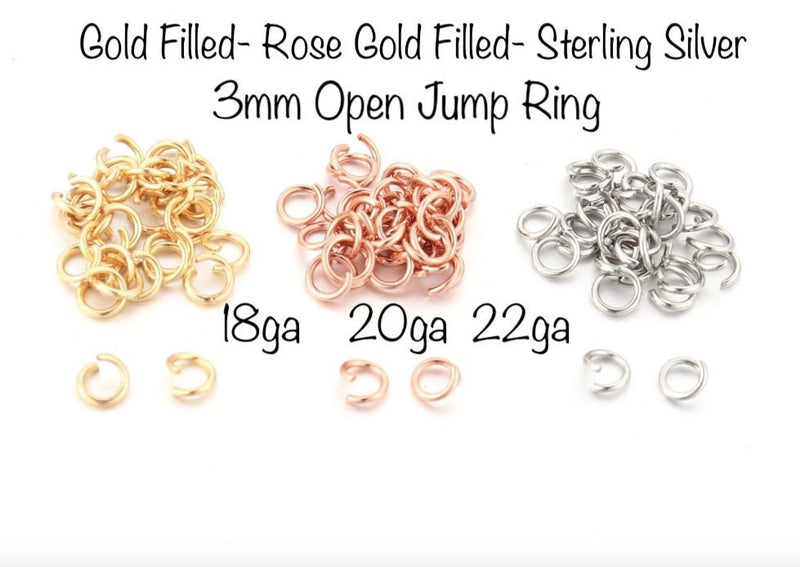 25 PIECES 14k Gold Filled OPEN Click and Lock Jump Rings 3mm 22gauge 2 –  HarperCrown