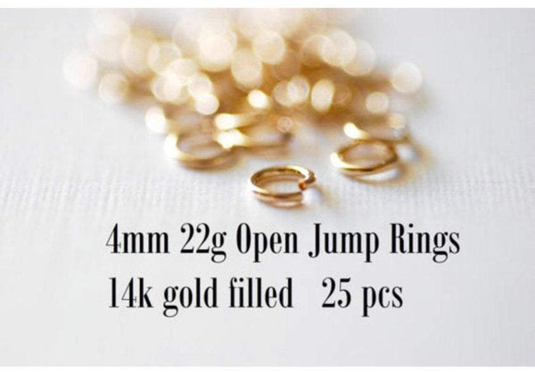 25pc, 6mm All Gauges, 6mm Gold Filled Open Jump Rings, 6mm Jump Ring, Made  in USA, 25pc Wholesale Lots