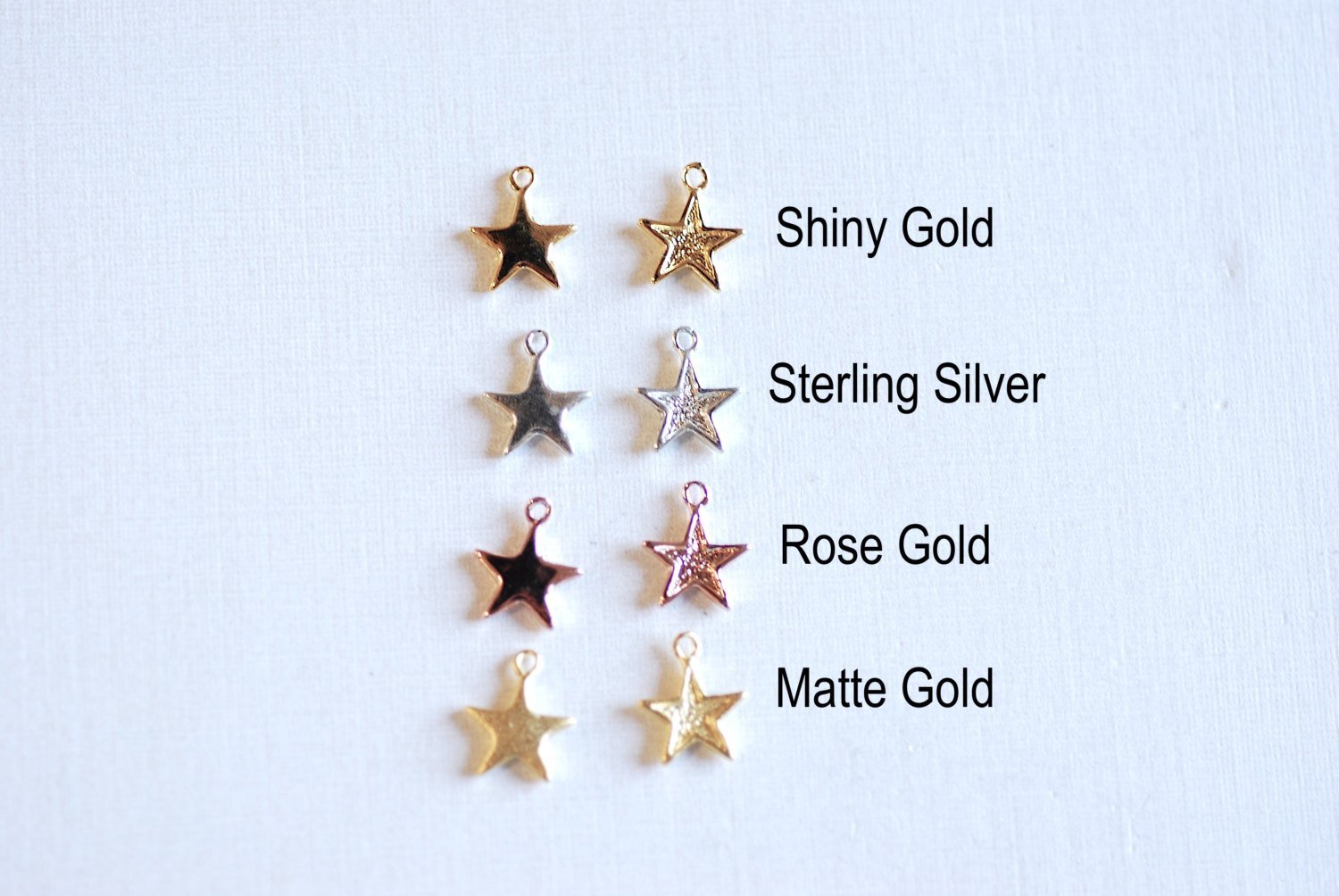 Matte Wholesale Gold Vermeil Star Blank Charm- 22k gold plated Sterling Silver Star Charm, Small Gold Star Blanks, Pentagon Charm, Beads, 181