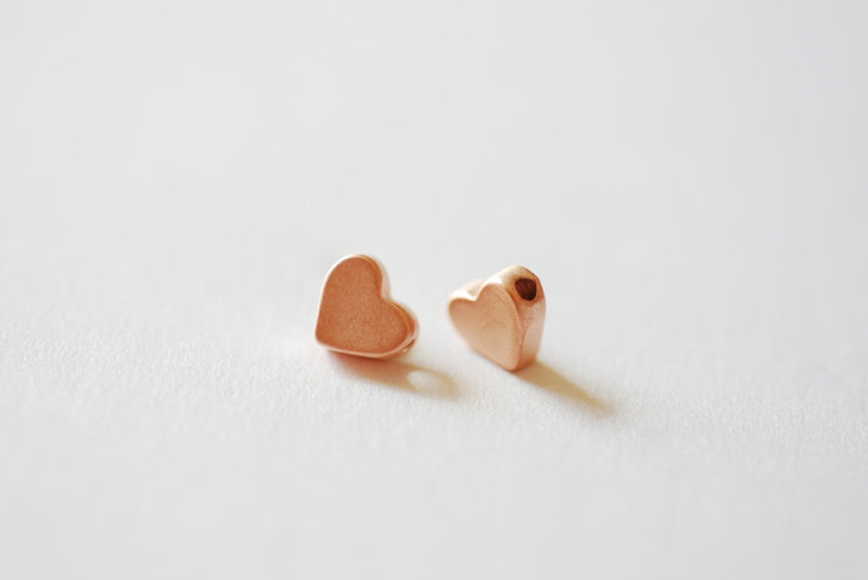 Wholesale Charms - Pink Rose Gold Vermeil Heart Beads Charm- 18k gold over  Sterling Silver, Heart Bead Drilled Side to Side, Pink Rose Gold Heart beads  104 – HarperCrown