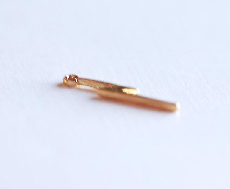 Lightning Bolt Charm, Wholesale, 18K Yellow Gold-Plated 925 Sterling Silver, 20mm x 4mm