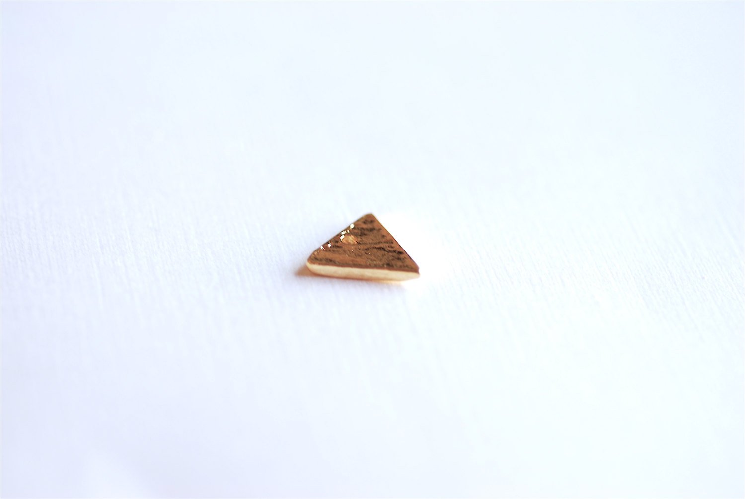 2pcs Shiny Vermeil Gold Triangle- 18k gold over 925 sterling silver triangle charm, vermeil triangle blanks charms, Gold Chevron blanks, 221 - HarperCrown