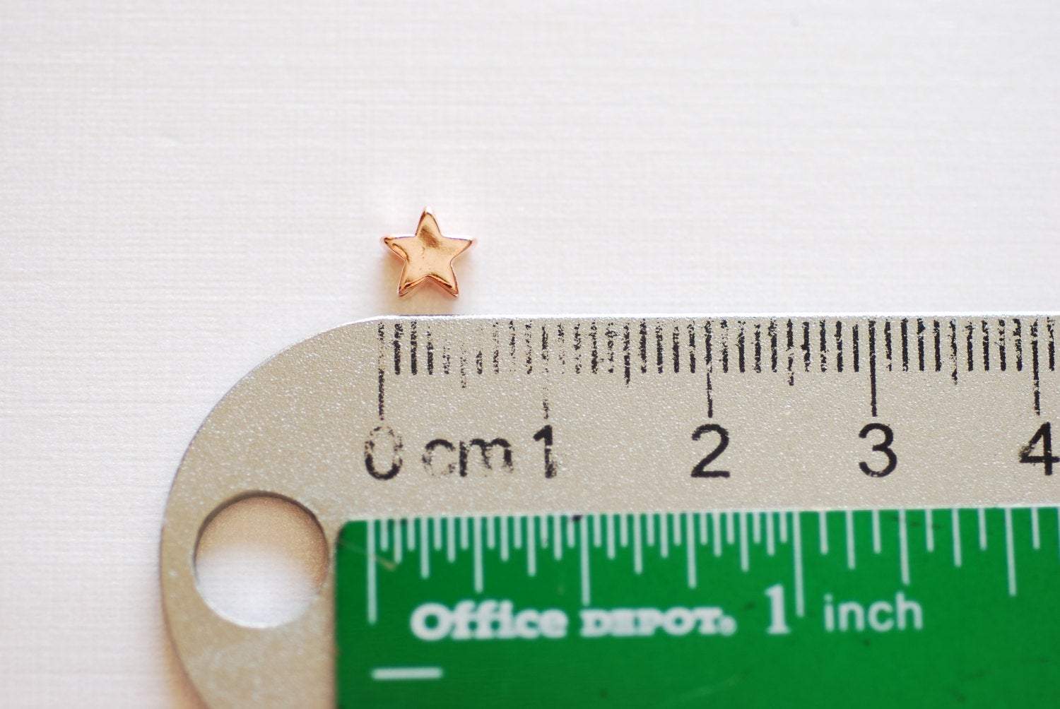 2pcs Shiny Vermeil Rose Gold Tiny Star Beads - 18k gold plated over sterling silver, small little star charms, Gold Star Beads, Connector,28 - HarperCrown