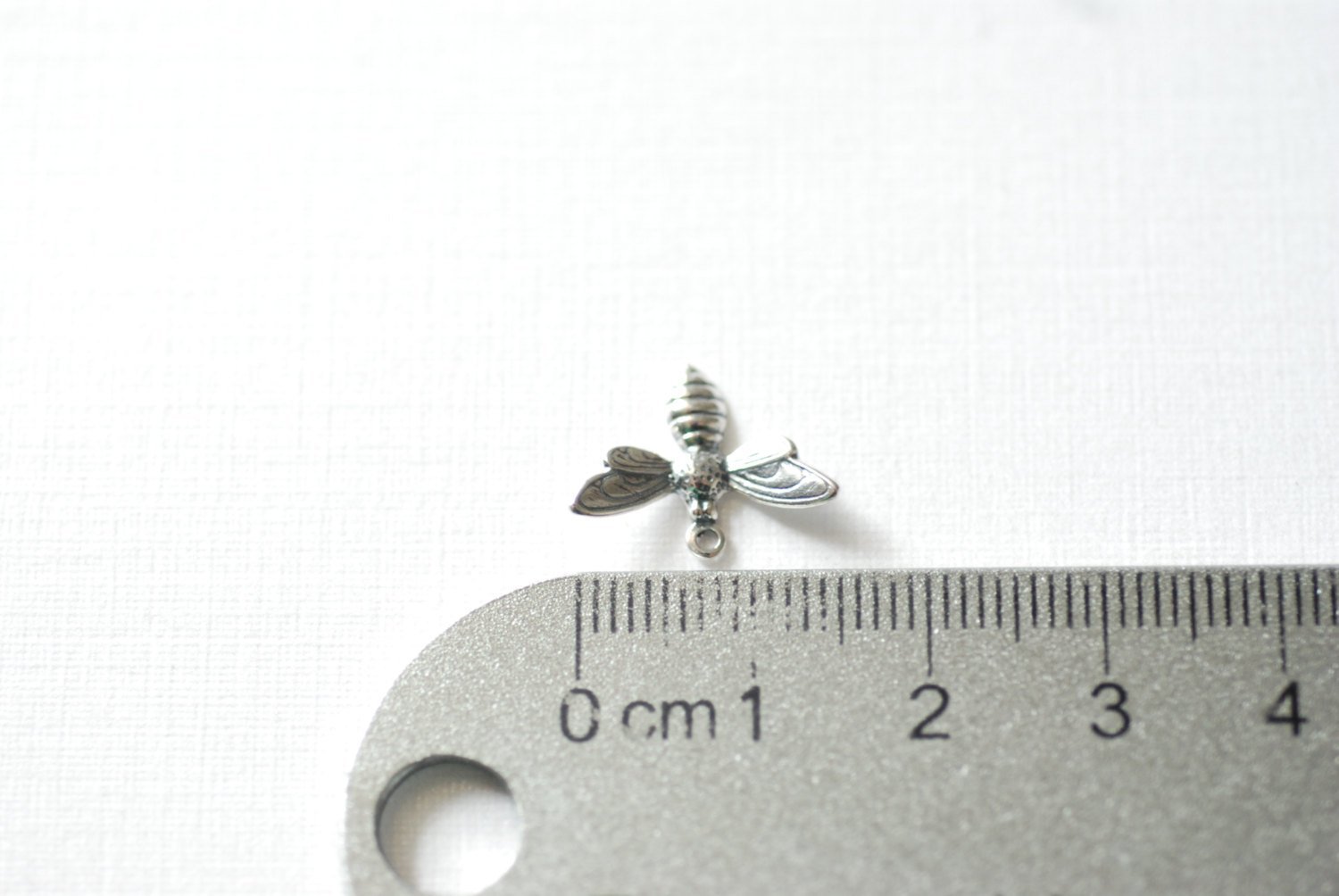 2pcs Sterling Silver Bumble Bee Charm - 925 sterling silver bee charm, Silver bumble bee charm, silver honey bee charm, Bee Pendant, 18 - HarperCrown