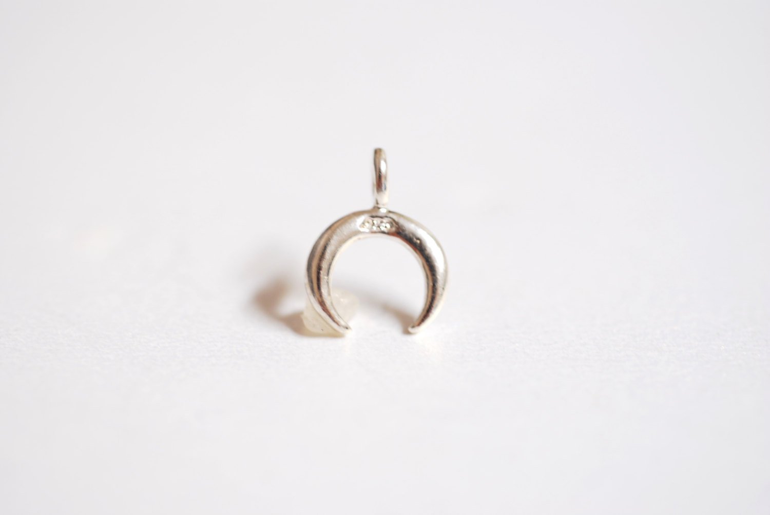 2pcs Sterling Silver Crescent Moon Charm- 925 Sterling Silver, Double Horn Charm, Silver Half Moon, Tiny Crescent Charm, Silver Moon, 274 - HarperCrown