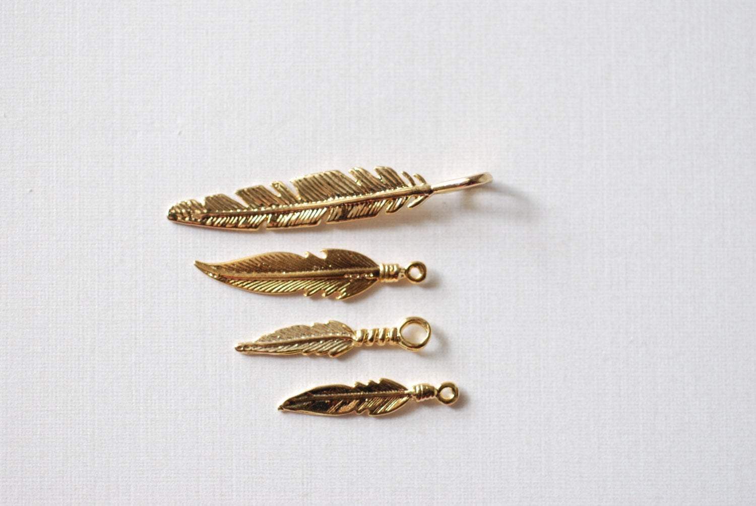 2pcs Sterling Silver feather charm, 925 silver feather charm, small feather, Sterling Silver Bird Feather Charm, Tribal Bird Feather Charm - HarperCrown