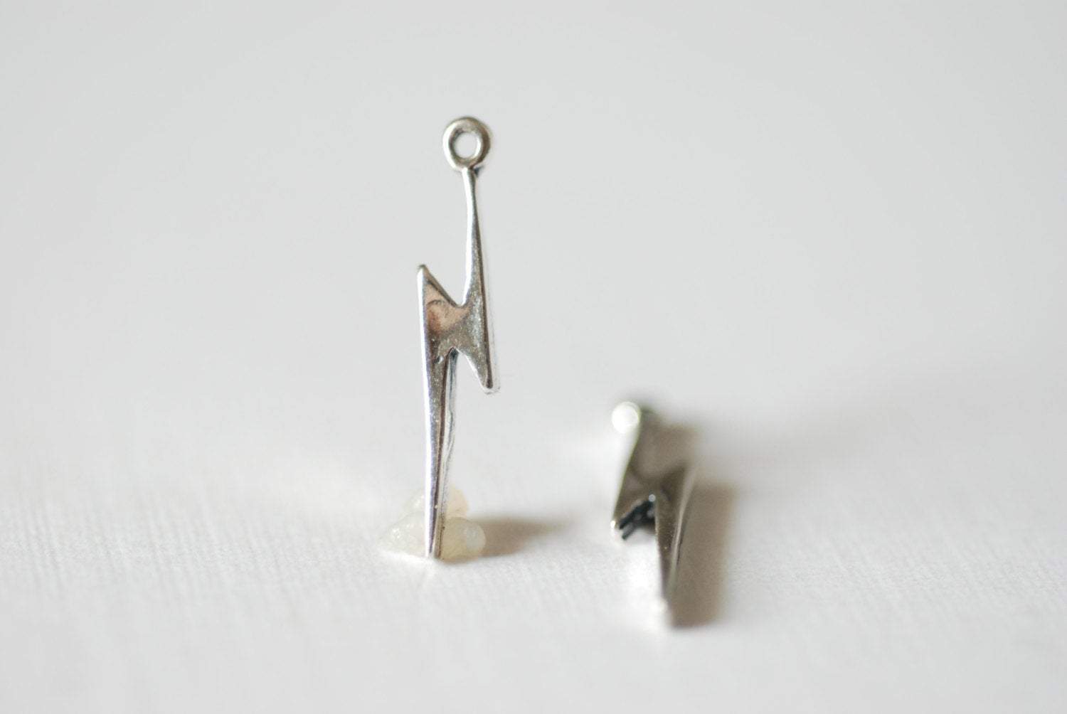 2pcs Sterling Silver lightning bolt Charm- 925 Sterling Silver, Silver Bolt Charm, Thunder Bolt Charm, Wholesale Charms Bulk Supply, 286 - HarperCrown