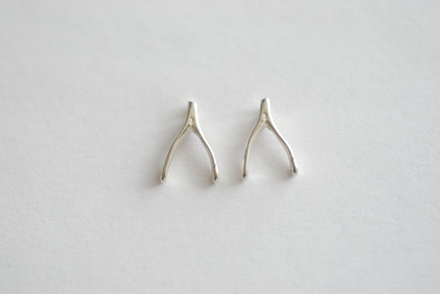 2pcs Sterling Silver tiny wishbone charm- sterling silver wish bone charm, Silver Wishbone charm, Sterling silver Charms Wholesale, 19 - HarperCrown