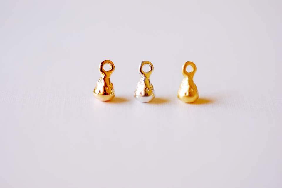 2pcs Vermeil Gold Bead- Gold Vermeil Beads, Vermeil Gold Spacers Nugget Beads, Vermeil Gold Beads, Vermeil Gold Charms Wholesale, 229 - HarperCrown