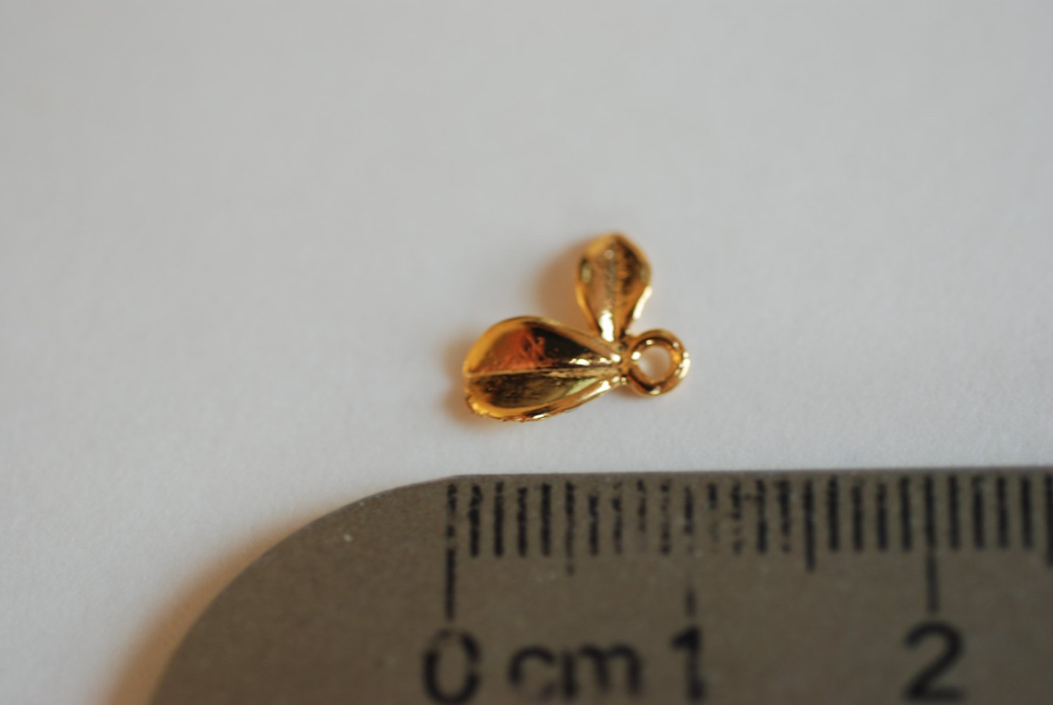 2pcs Vermeil Shiny Gold Flower Petal Charm- 18k plated over Sterling Silver Daisy Calla Lilly Flower Petal Drop, Stamping Flower Charm DIY - HarperCrown