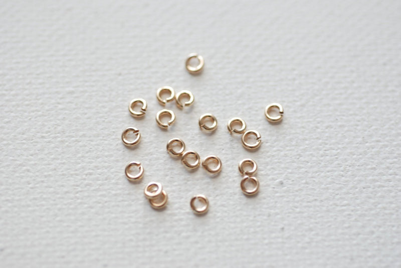 21 Gauge Gold Filled Jump Rings – mm sizes