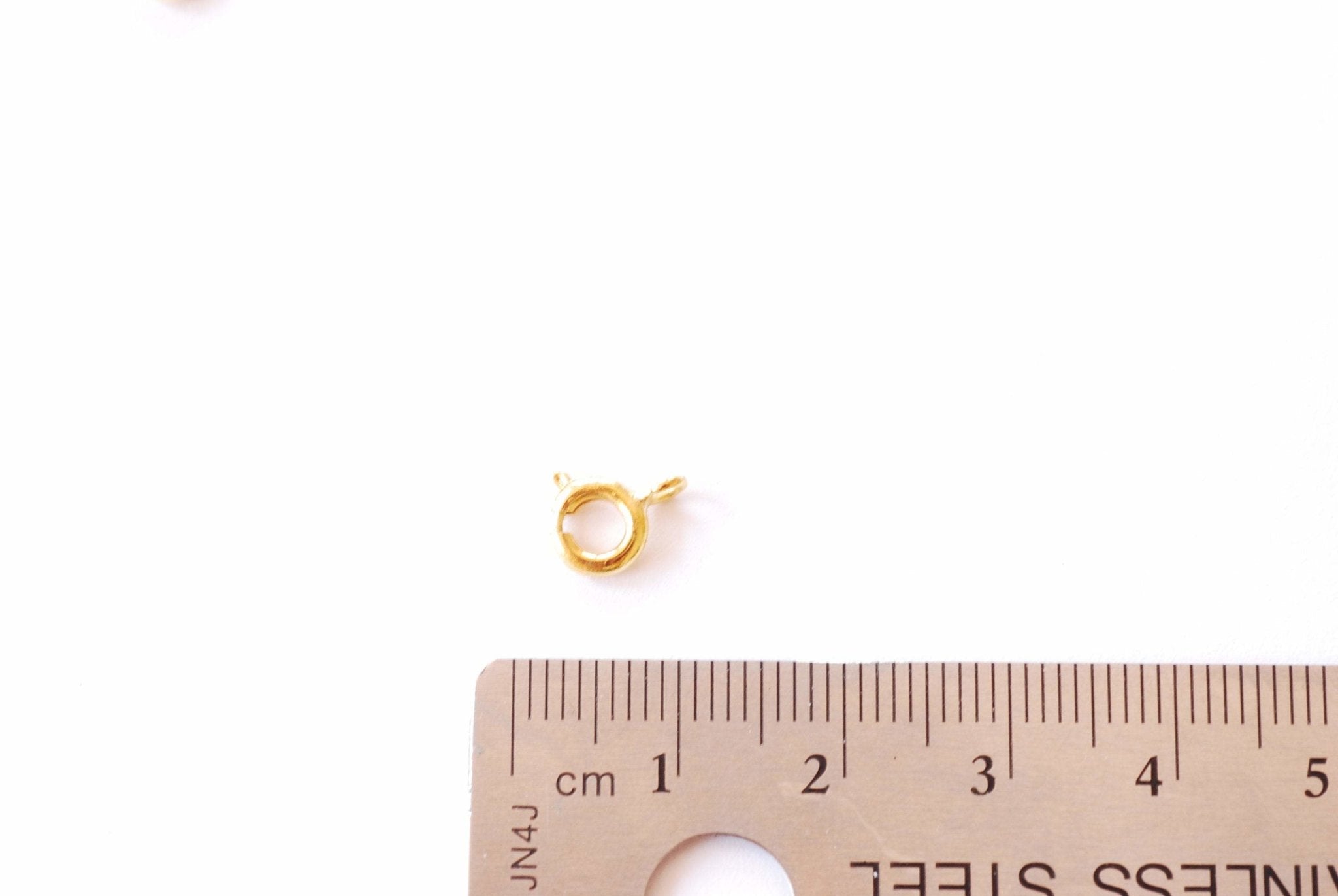 5 pcs Pack | 6mm Spring Clasps | 18K Gold Plated over Brass | Bulk Wholesale Clasp Open Jump Ring Jewelry Making Supplies HarperCrown B348 - HarperCrown