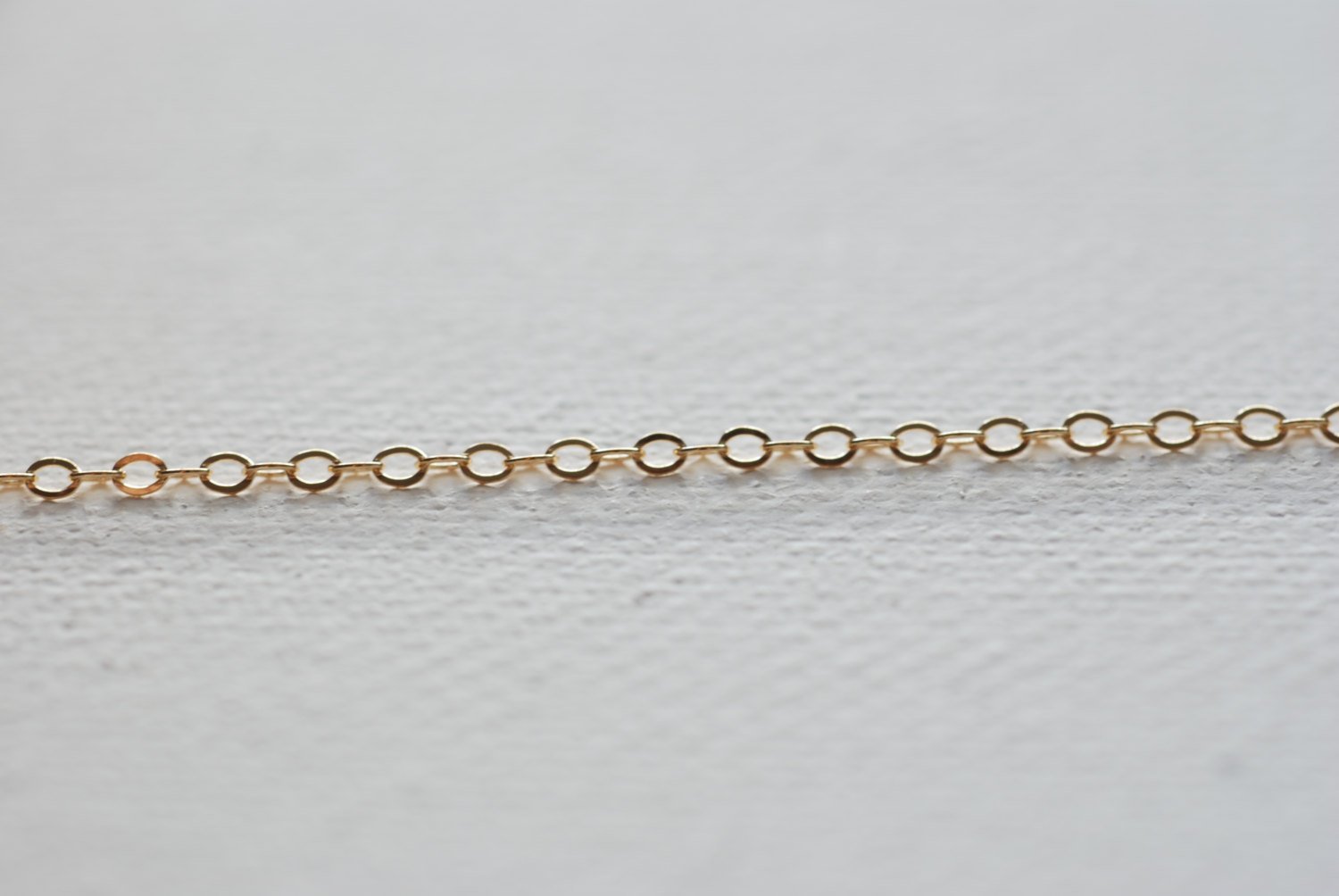 5ft 14k Gold Filled Chain, Gold Flat Chain, 1.3mm width Chain - HarperCrown