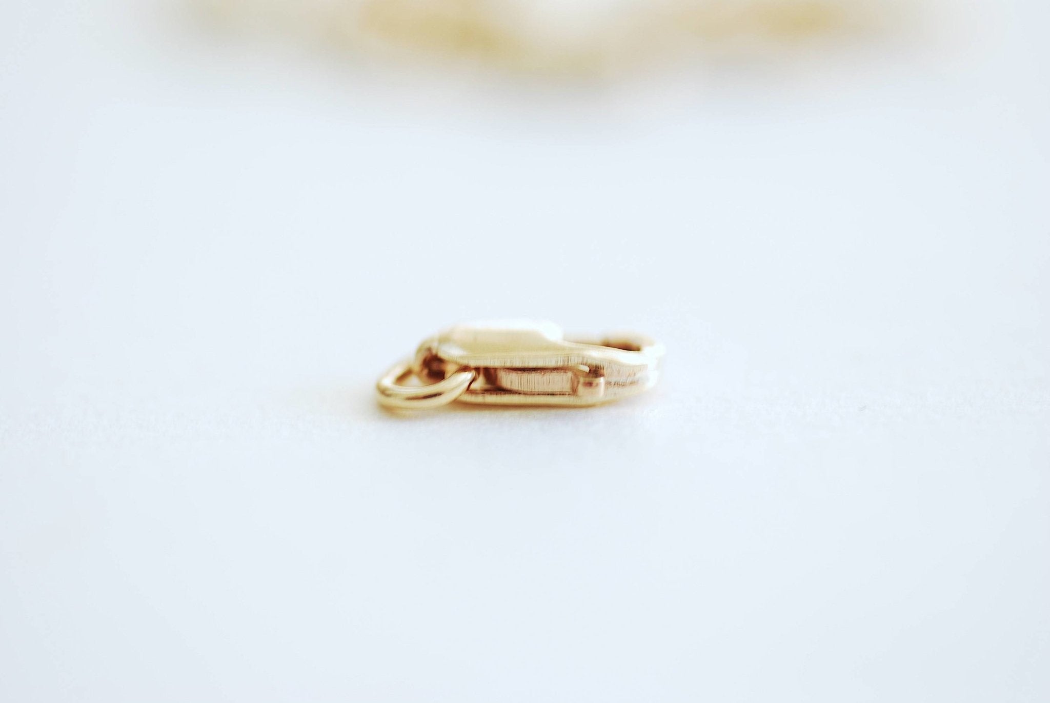 5pcs 8x4mm Lobster Clasp - 14k Rose Gold Filled, Sterling Silver, 14k Gold Filled lobster clasp with attached open ring, 14k gf, 14k rgf - HarperCrown