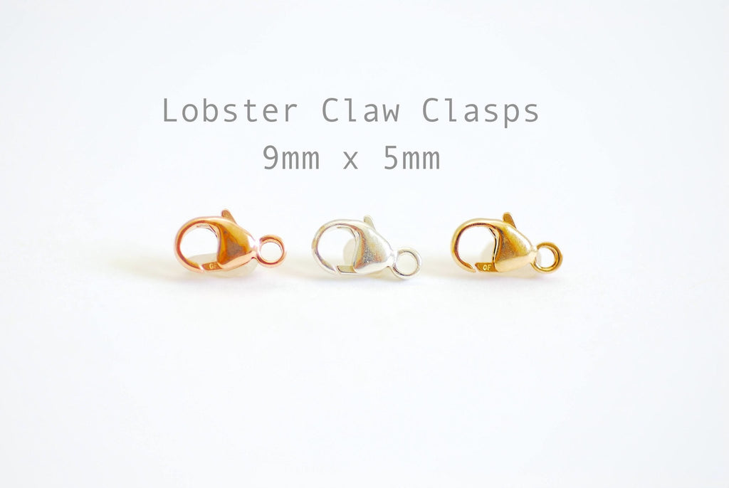 Wholesale Jewelry Supplies - 5pcs 9x5mm 14k Gold Filled Lobster Claw Clasp,  Sterling Silver, 14k Rose Gold Filled Lobster Clasps, 14 GF Clasps, 2mm  closed ring, Bulk – HarperCrown