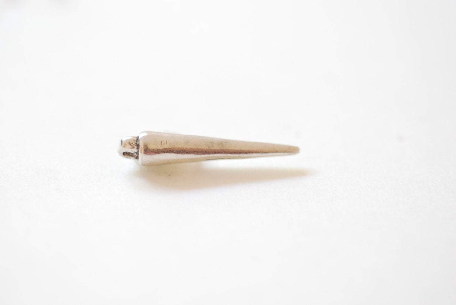 925 Sterling Silver Spike Charm - sterling silver spear, Sterling silver dagger, needle, Sterling silver needle, drop needle charm, 29 - HarperCrown