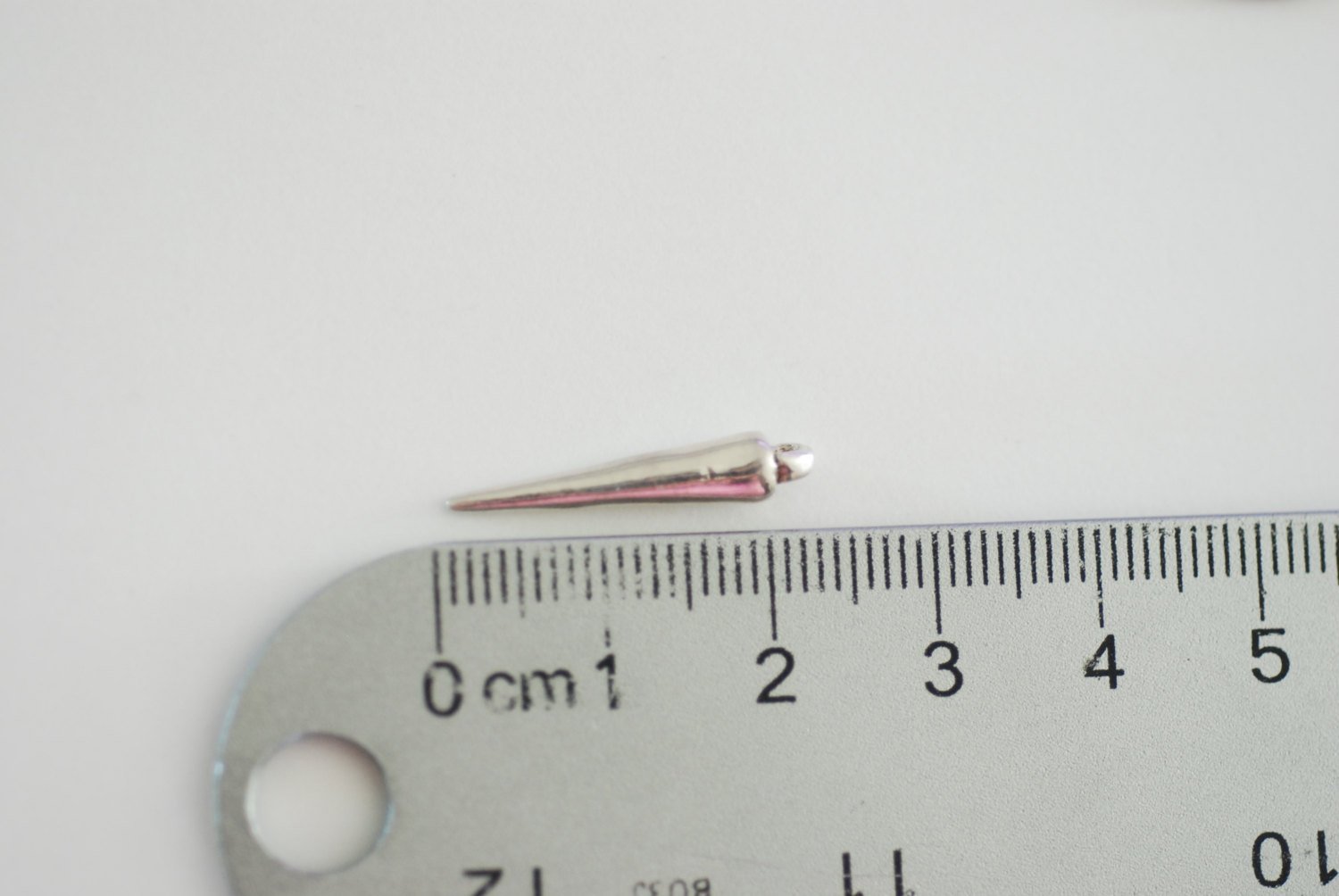 925 Sterling Silver Spike Charm - sterling silver spear, Sterling silver dagger, needle, Sterling silver needle, drop needle charm, 29 - HarperCrown