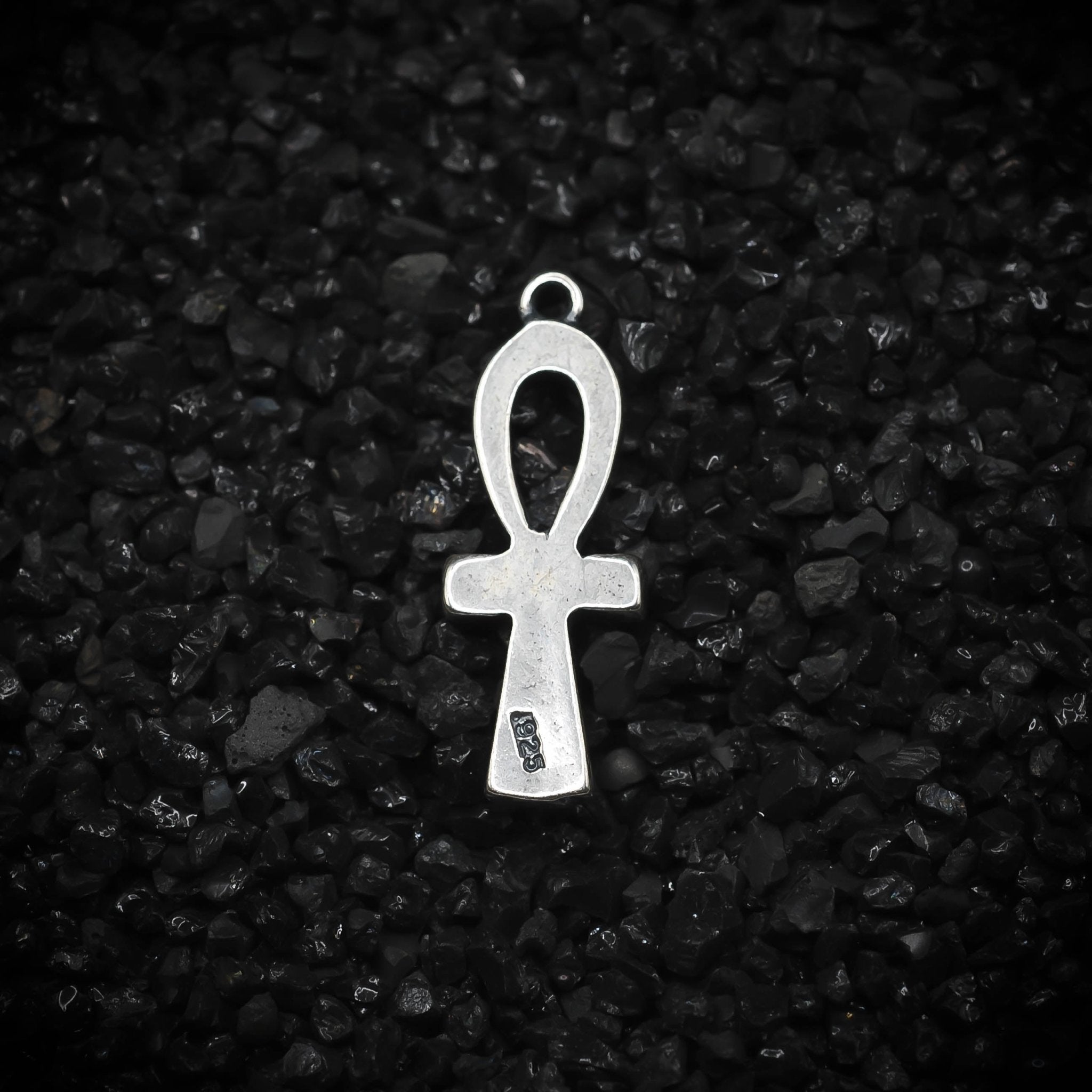 Ankh Key of Eternal Life Hieroglyphics Ancient Egyptian Smooth Charm | 925 Sterling Silver, Oxidized or 18K Gold Plated | Jewelry Making Pendant - HarperCrown