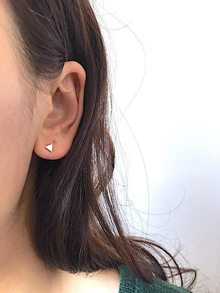 Black Triangle Ear Jacket, Spike Ear Jacket, Front Back Earrings, Ear Jacket, Earring Cuff, Triangle Studs, Minimal Earrings, Ear Climbers - HarperCrown