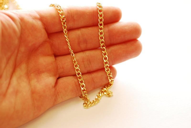 Curb Chain Necklace 18k Gold Plated Curb Necklace Chunky -  Norway