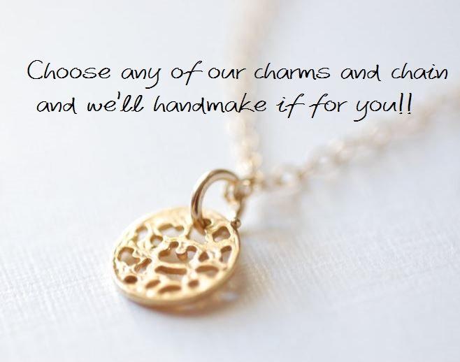 Choose Your Own Charm and Chain Personalized Handmade Necklace - Custom Necklace - HarperCrown