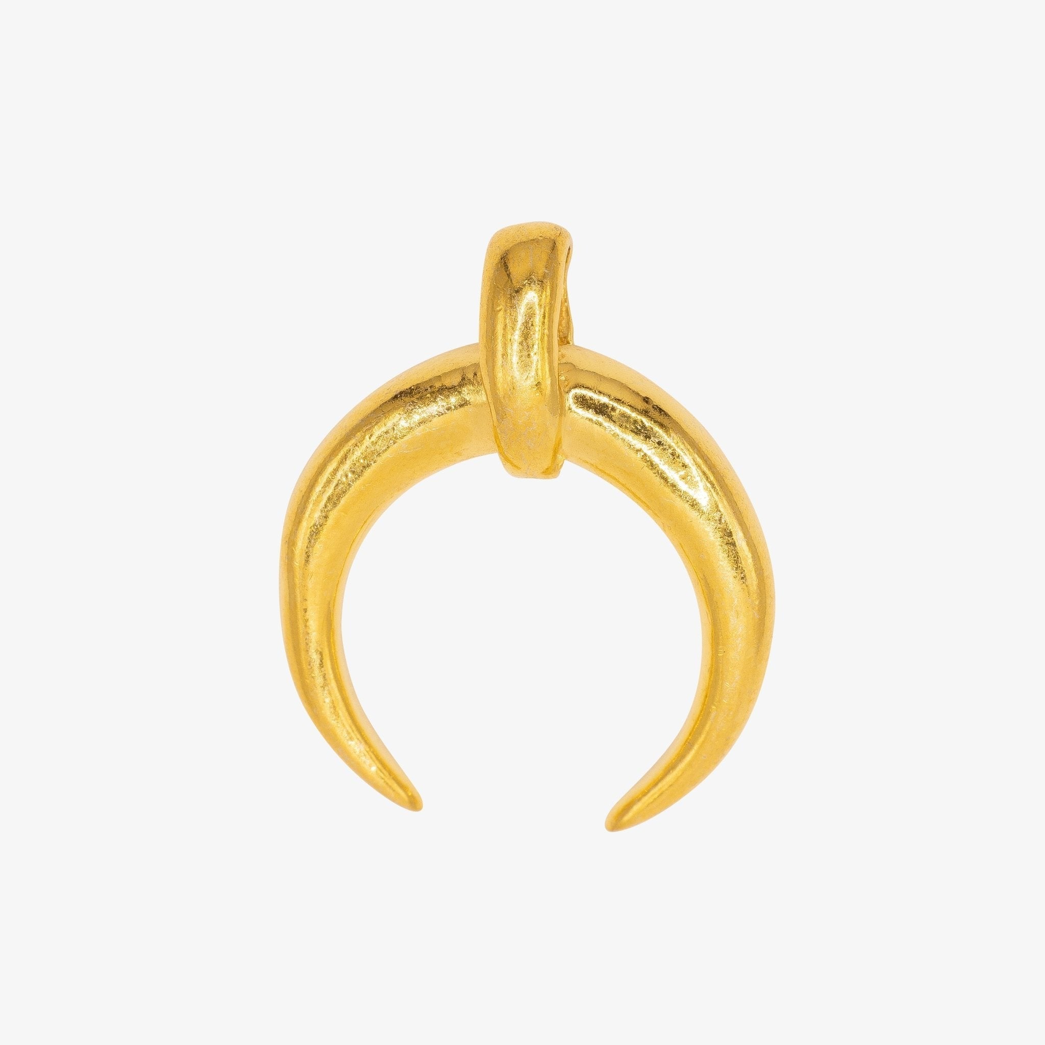 Crescent Moon Tusk Charm 14K Gold, 279G - HarperCrown