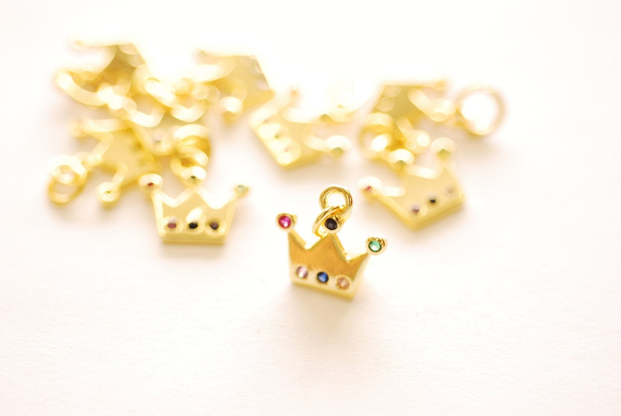 Crown Colorful CZ Royal Charm - Cubic Zirconia HarperCrown Wholesale Pendants B255 - HarperCrown