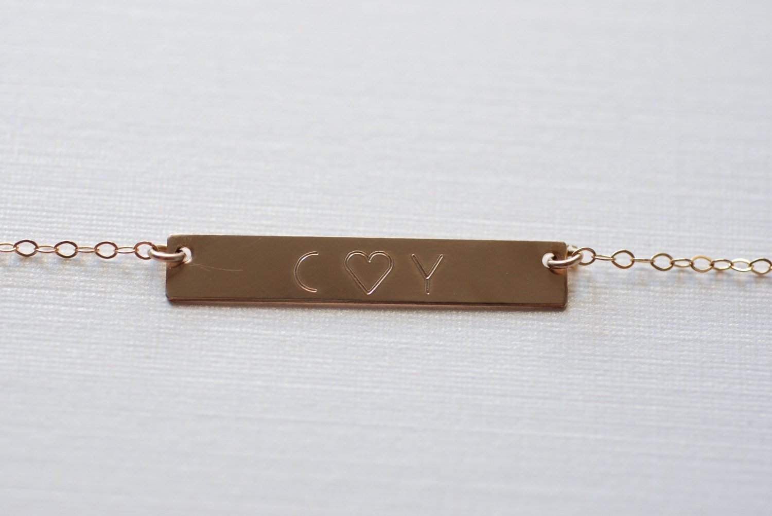 Customized Name Bar Necklace / Personalized Silver or Gold Bar Necklace / Personalized Bar Necklace /Silver, Gold, Rose Gold Name Bar - HarperCrown