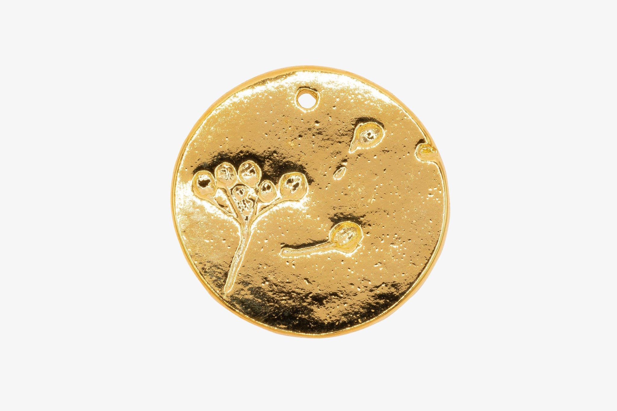 Dandelion Disc Charm Wholesale 14K Gold, Solid 14K Gold, G166 - HarperCrown