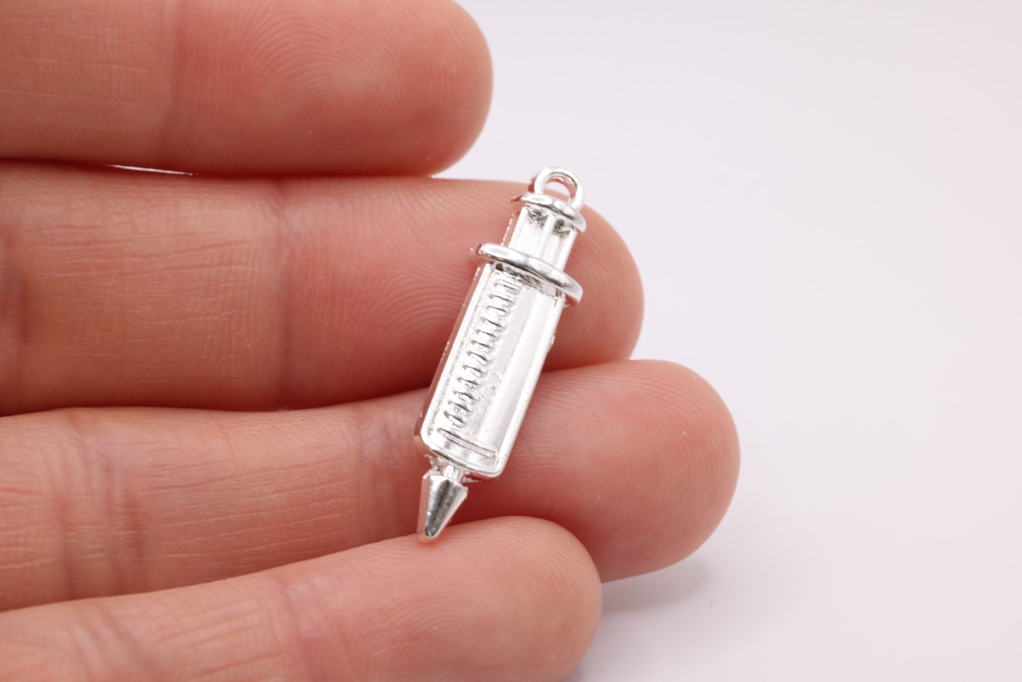 Doctors Syringe Charm, 925 Sterling Silver, 632 - HarperCrown