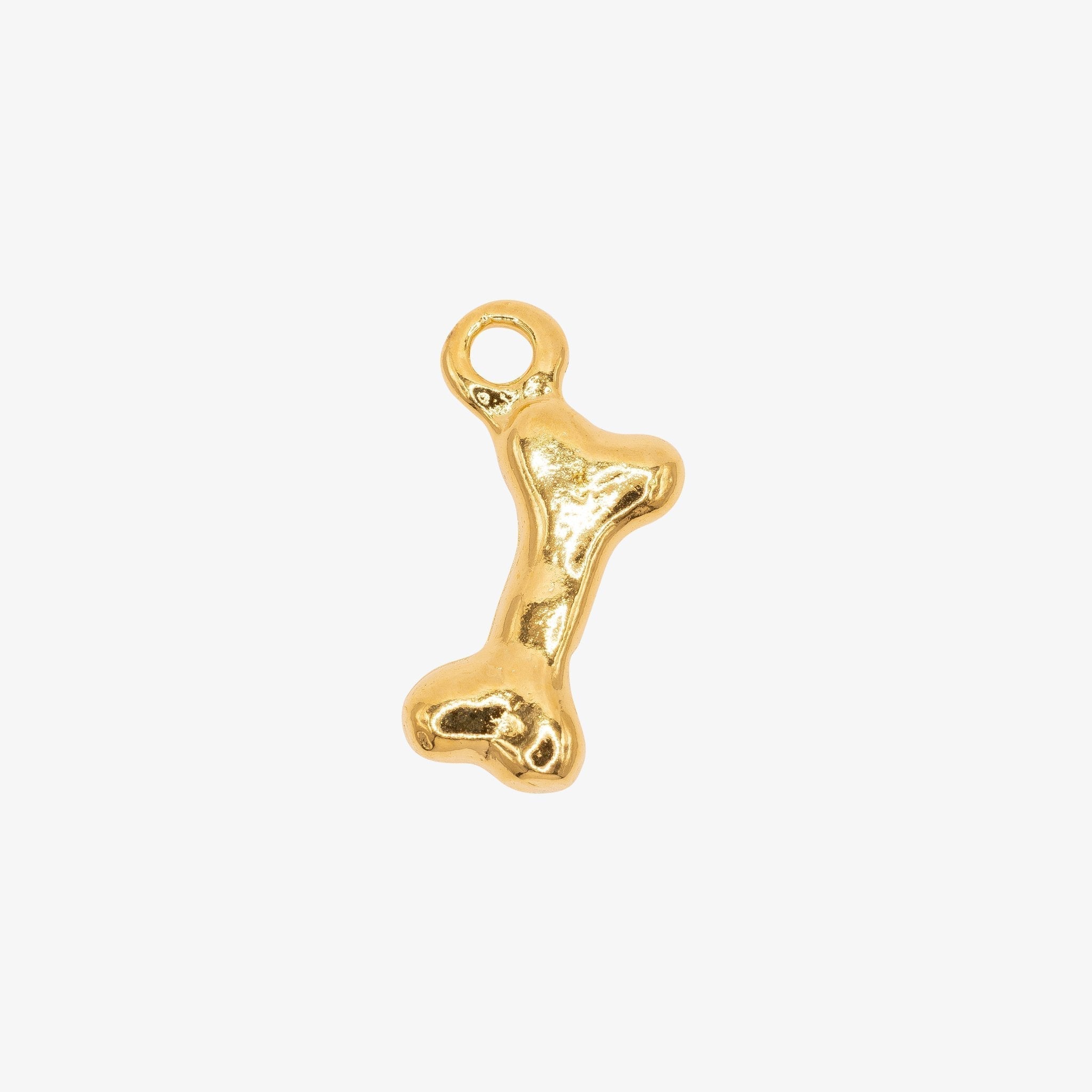 Dog bone Charm 14K Gold - HarperCrown