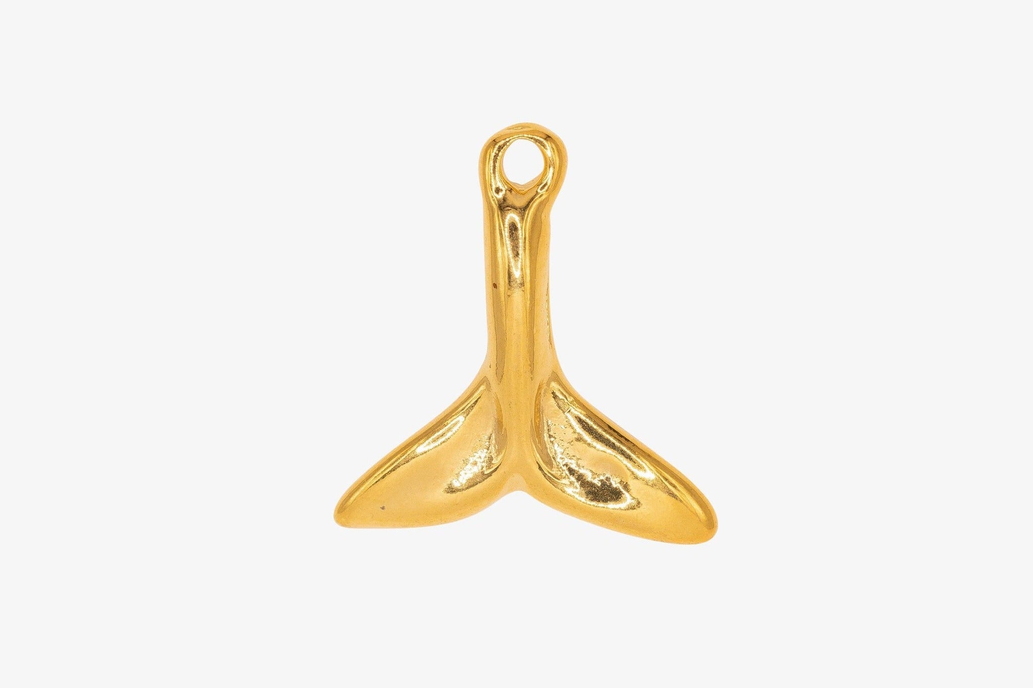 Dolphin Tail Charm Wholesale 14K Gold, Solid 14K Gold, G106 - HarperCrown