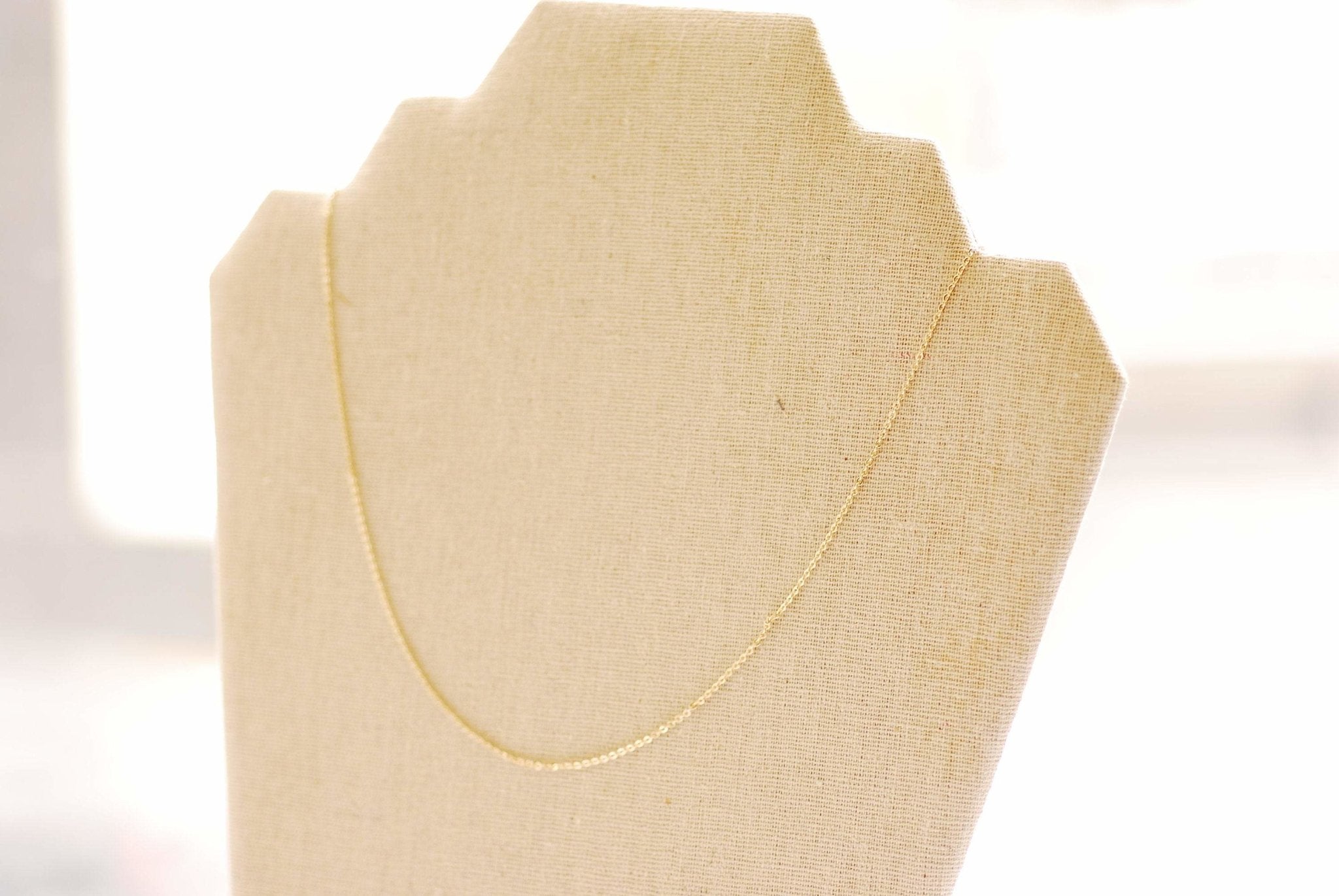 Finished Rolo Cable Chain Choker Necklace with Lobster Claw Clasp | 18K gold plated over Brass Hypoallergenic Wholesale HarperCrown B305 - HarperCrown