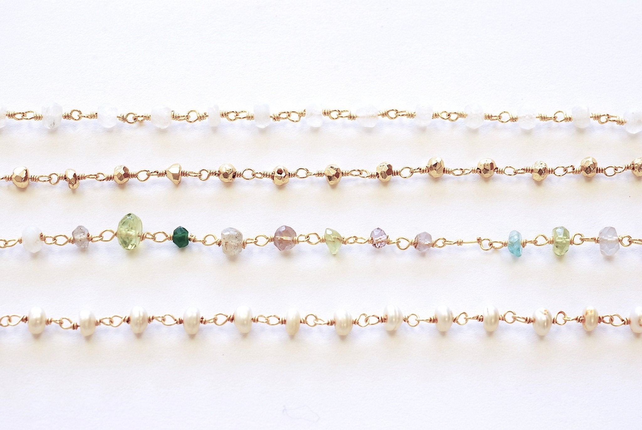 Wholesale Jewelry Supplies - Gemstone Chain - Sterling Silver Gold ...