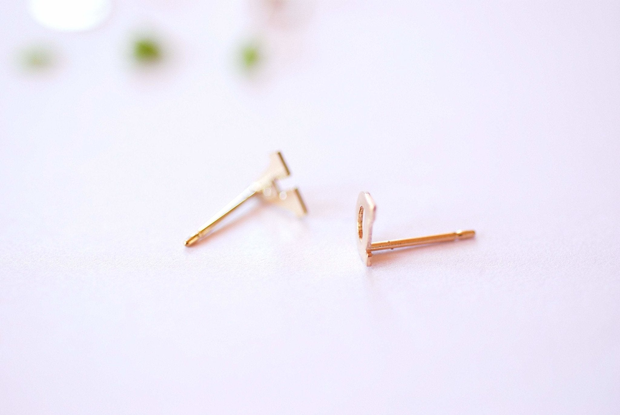 Gold Filled Letter Alphabet Initial Stud Earring Tiny Letter Earrings Stud Earrings Personalized Earrings Gold Earrings Custom Earrings - HarperCrown