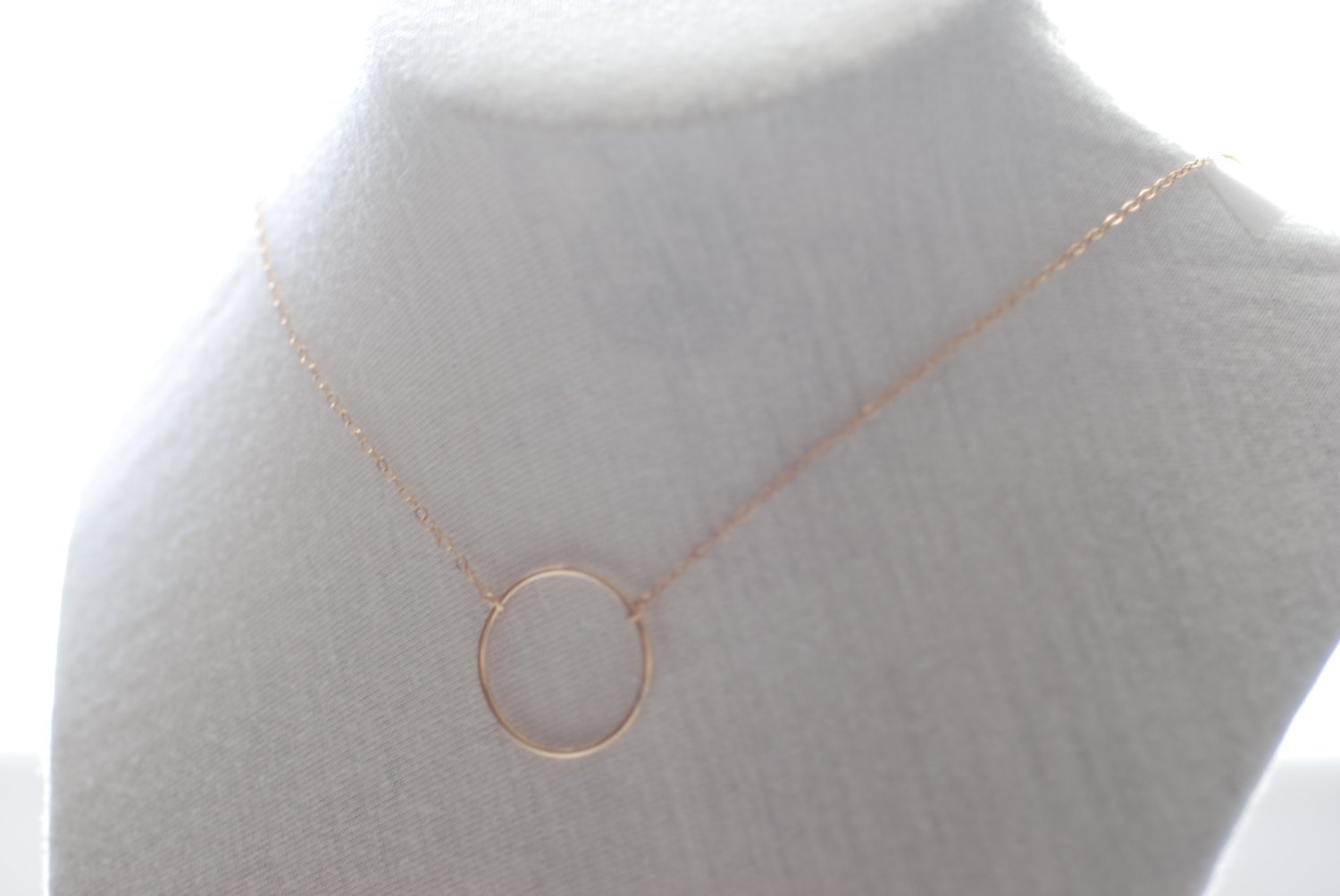 Gold Karma Necklace, Gold Eternity Ring Necklace, Simple Gold Necklace, Circle Pendant, Minimalist Circle Necklace, layering necklace - HarperCrown