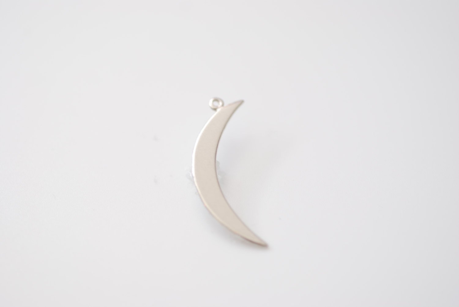 Gold or Sterling Silver Crescent Moon Charm Pendant- Gold Half moon charm pendant,Gold Crescent Moon, Gold Tusk Charm, Silver Moon Charm - HarperCrown