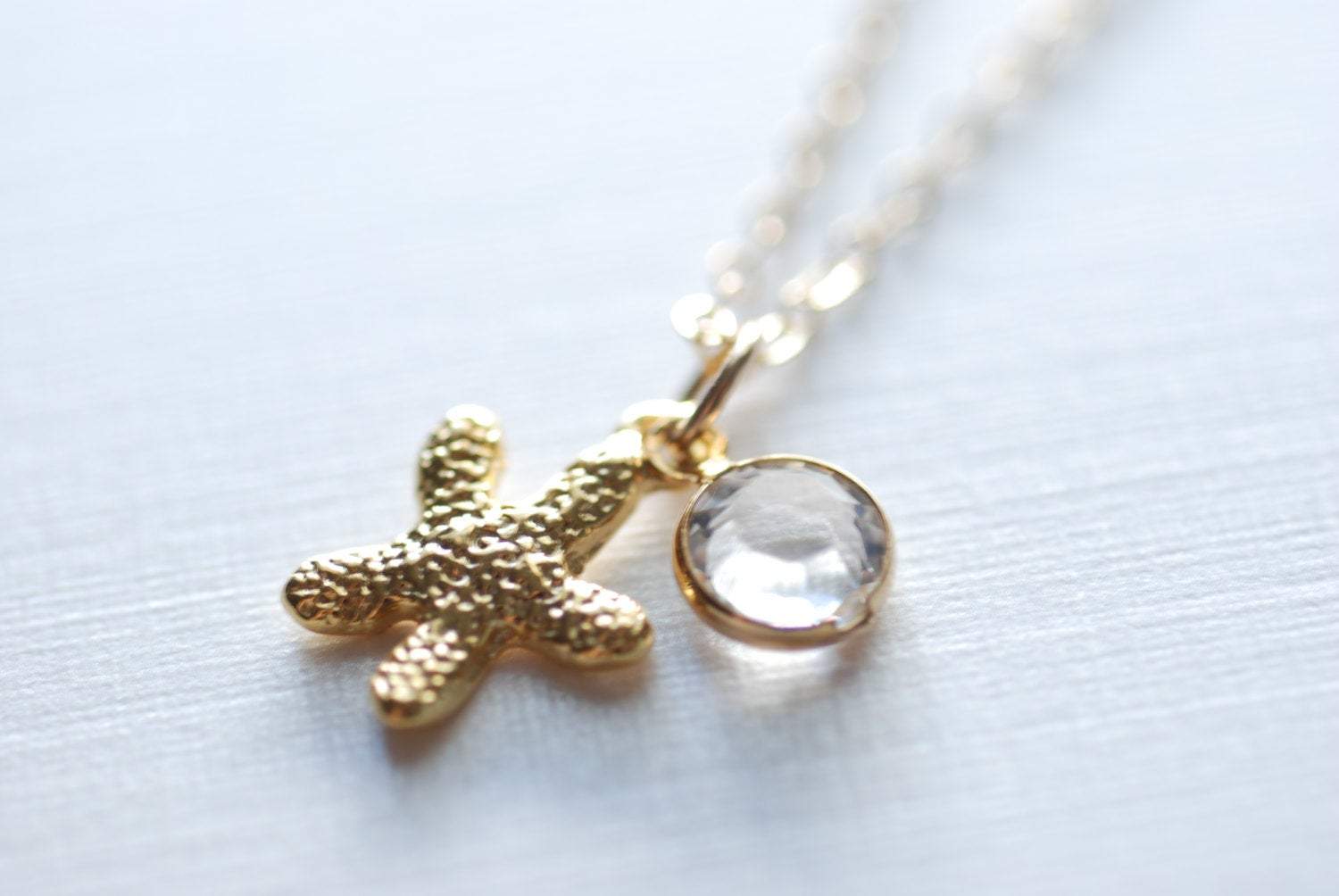 Gold Starfish Necklace- Simple Everyday Jewelry, Dainty Jewelry by HeirloomEnvy - HarperCrown