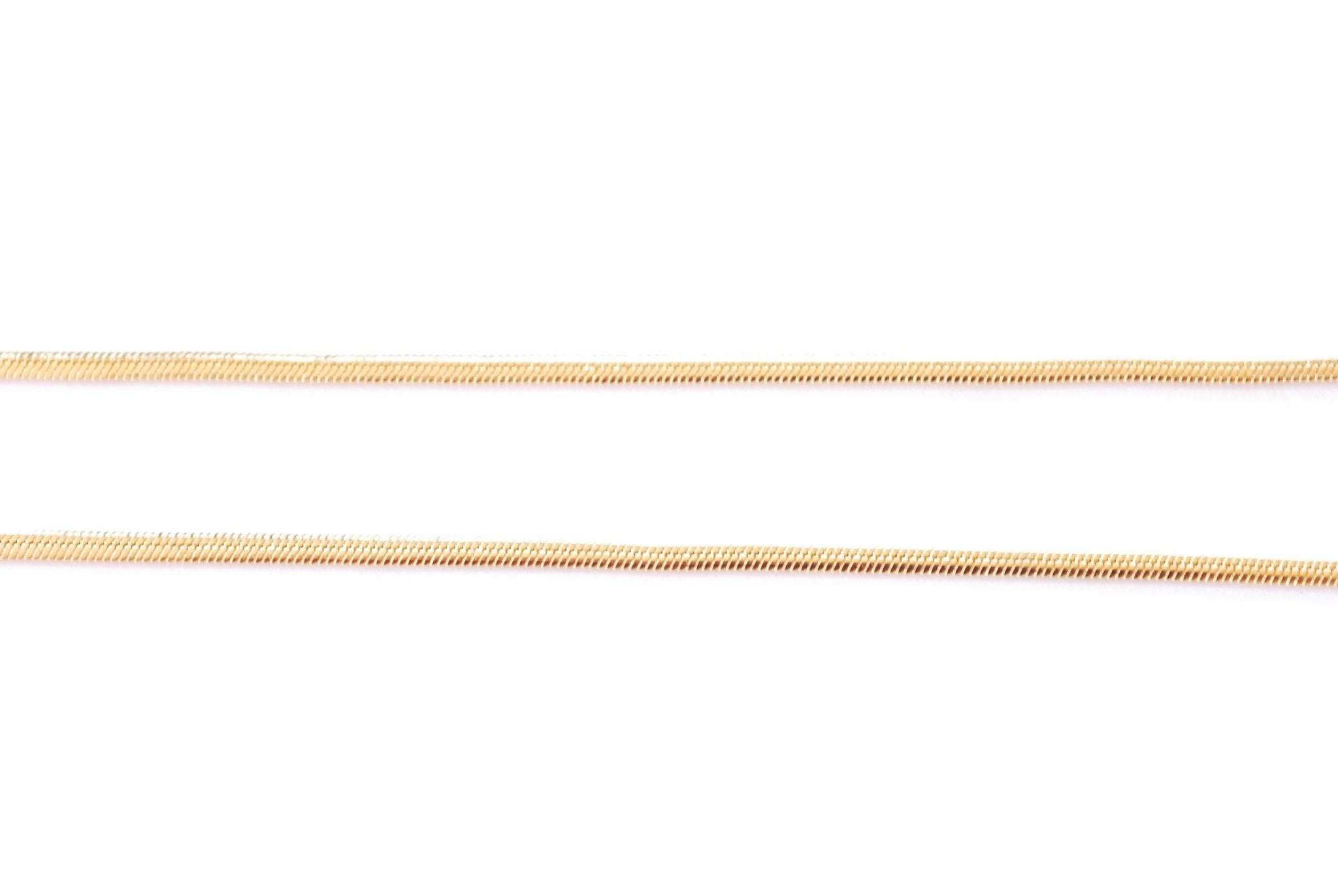 Herringbone Chain | 18K gold plated over Brass | Chunky Flat Snake Layering Chain Supplies Wholesale B347 - HarperCrown