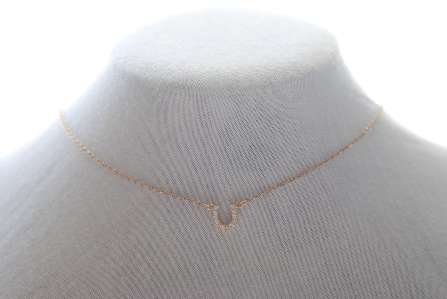 Horseshoe necklace, Horseshoe with Crystals,Dainty Horseshoe,Equestrian Jewelry,Horseshoe Charm,Simple Everyday Jewelry by HeirloomEnvy - HarperCrown