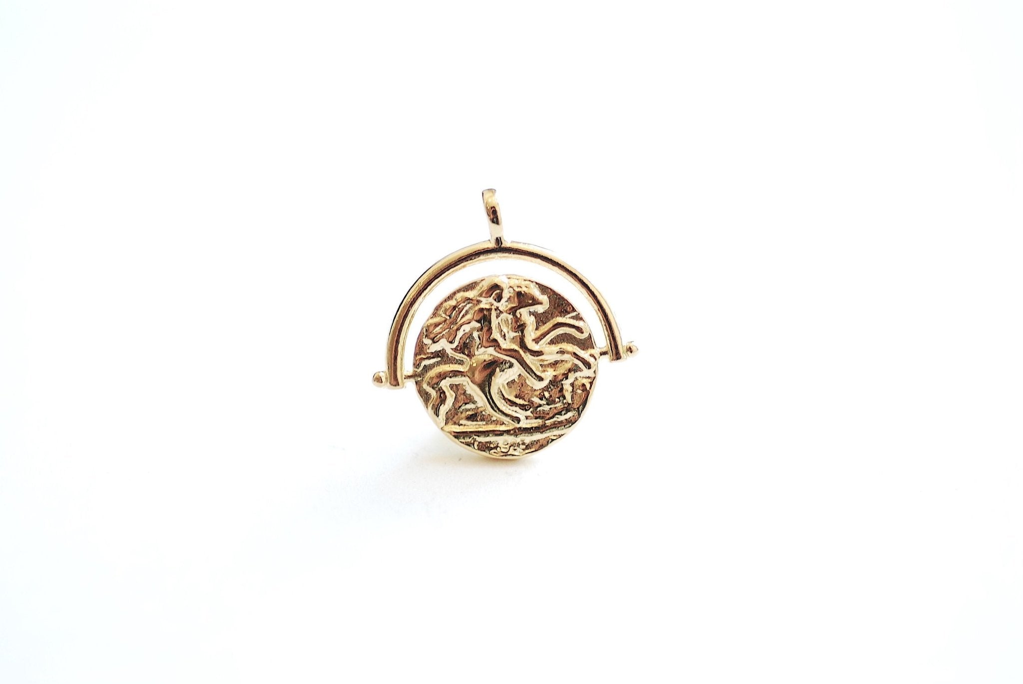 Large Medallion Coin Pendant- Greek Roman Spanish Coin Charm Pendant, Vintage Antique Coin, DIY Jewelry Parts, Wholesale Charms Pendants,491 - HarperCrown