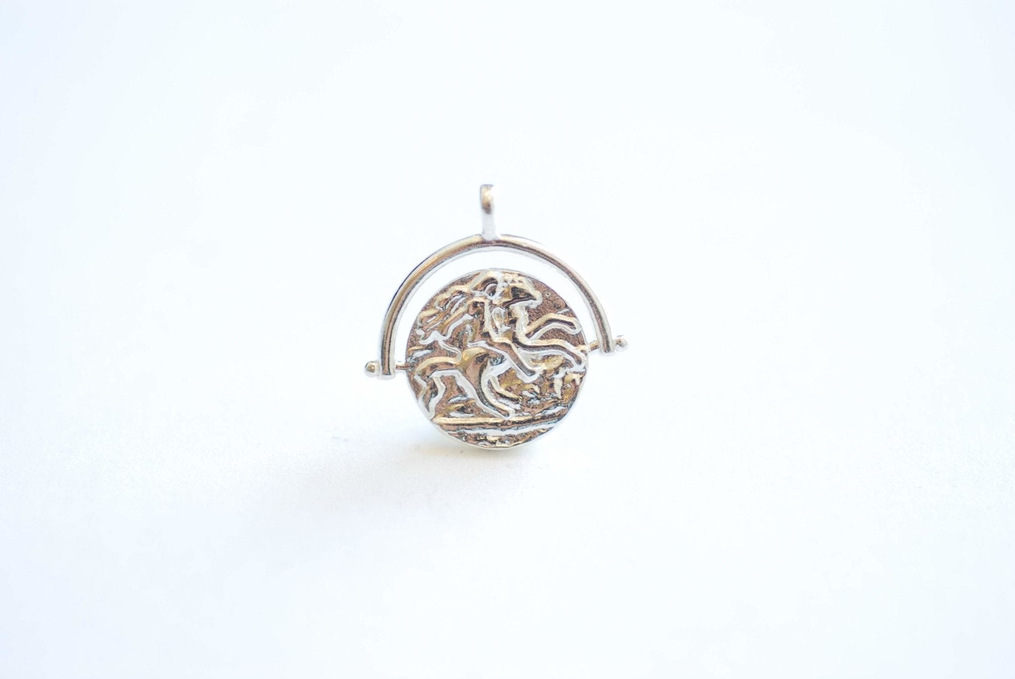 Large Medallion Coin Pendant- Greek Roman Spanish Coin Charm Pendant, Vintage Antique Coin, DIY Jewelry Parts, Wholesale Charms Pendants,491 - HarperCrown