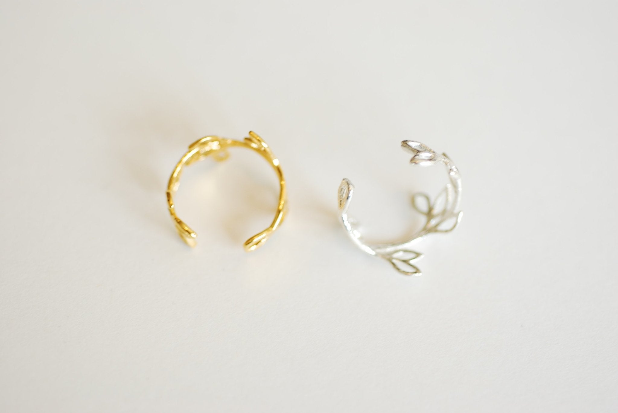 Laurel Leaf Ring- Adjustable Ring, Nature Ring, Delicate Ring, Floral Ring, Olive Branch Ring, Dainty Ring, Minimalist Ring, Vine Ring - HarperCrown