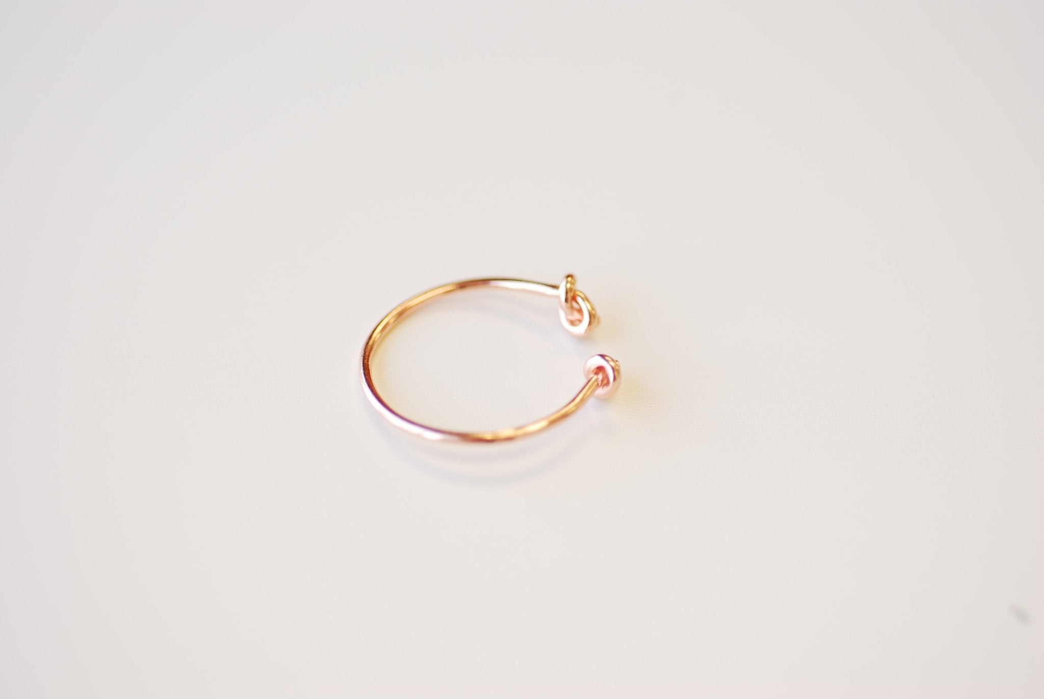 Love knot Ring - Choose 925 Sterling Silver, Gold or Rose gold, Adjustable Ring, Knot Ring, Stacking Ring, Twisted Ring Band, Ring, 516 - HarperCrown