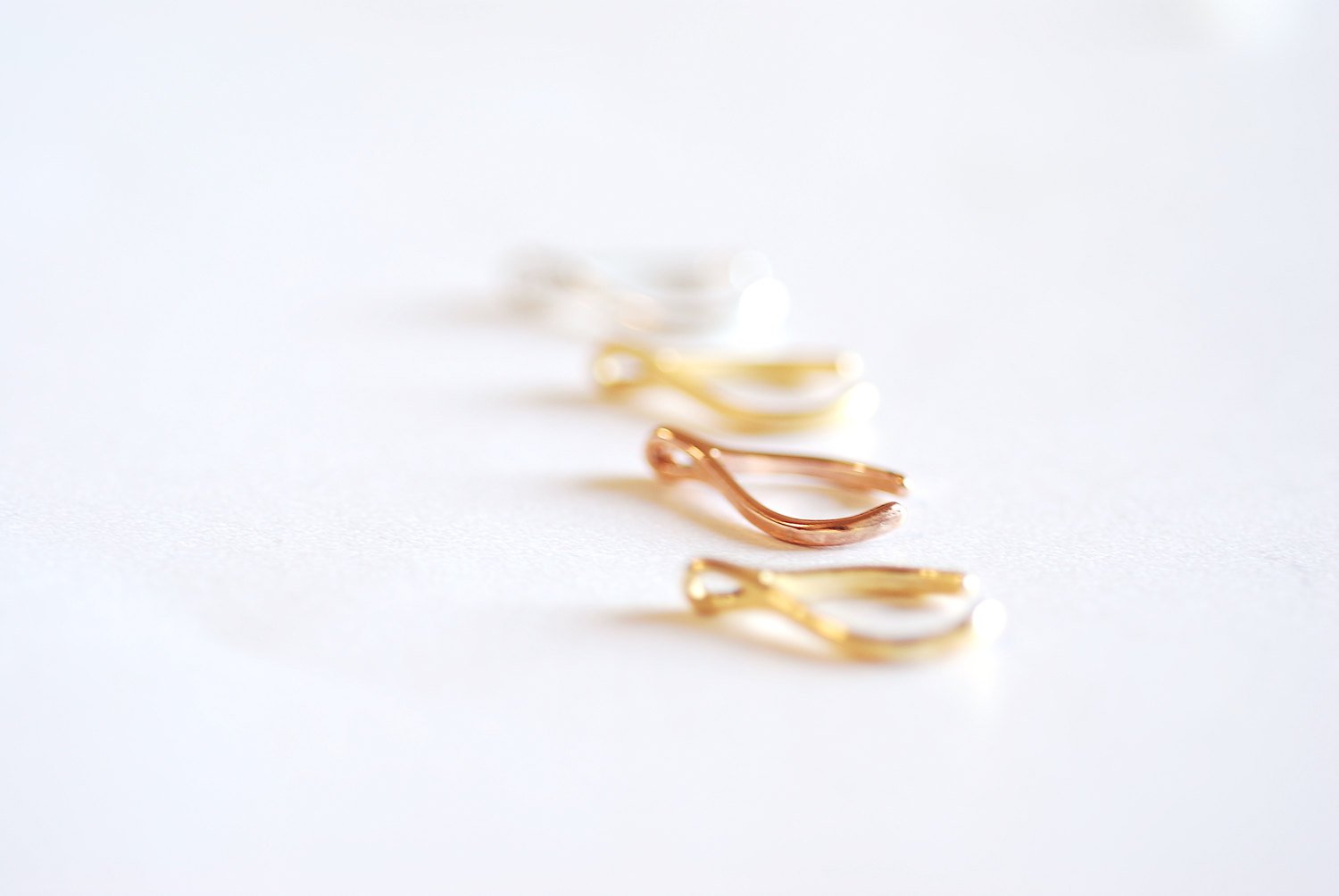 Matte Gold Uneven Wishbone Charm- Vermeil 22k Gold plated Sterling Silver Uneven Wishbone Charm, Small Wishbone Charm, Gold Wishbone, 320 - HarperCrown