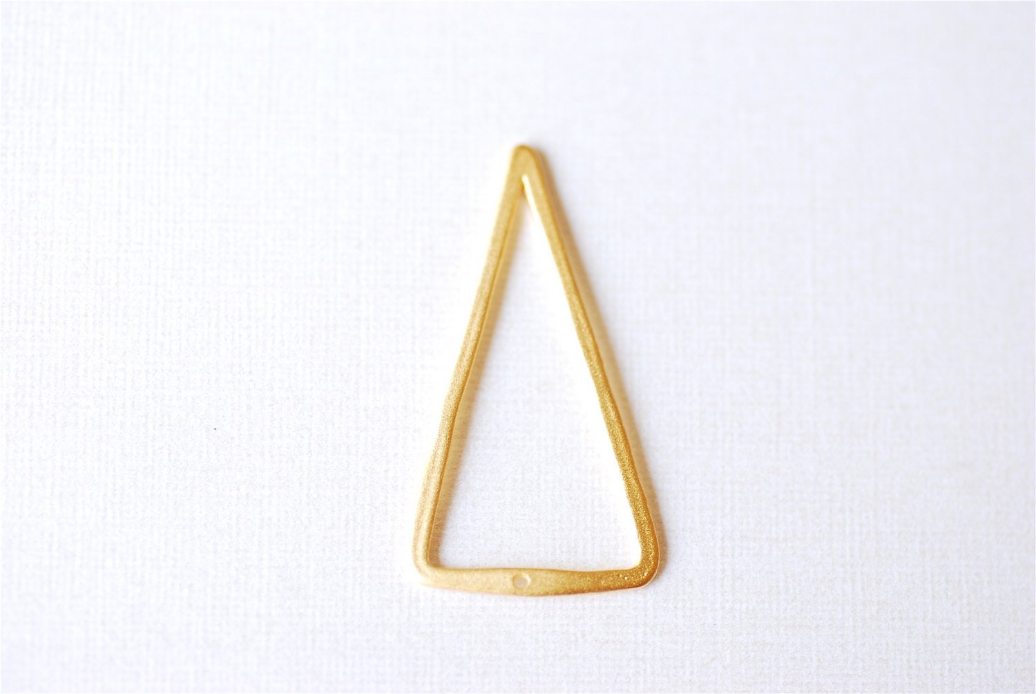 Matte Vermeil Gold Open Triangle Connector Charm- 18k gold plated over Sterling Silver Triangle, Gold Triangle Connector Link Spacer, 219 - HarperCrown