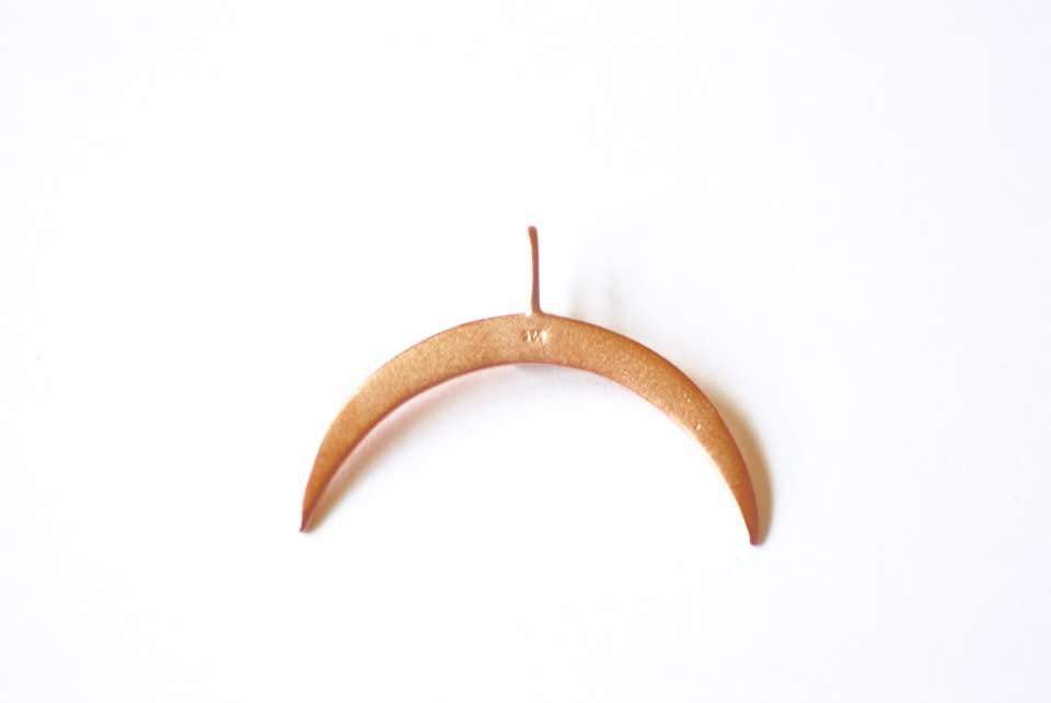 Matte Vermeil Rose Gold Crescent Moon Charm Pendant, 18k gold plated Sterling Silver, Half Moon Charm, Rose Gold Double Horn Pendant, 224 - HarperCrown